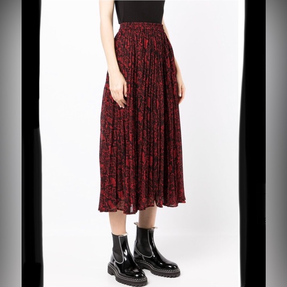 Love Is Pink Python Print Pleated Skirt Sz L NWOT - Picture 13 of 14